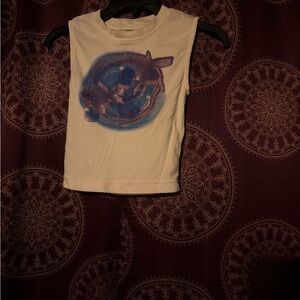 Urban Outfitters Kids White Tank with Blue Graphic